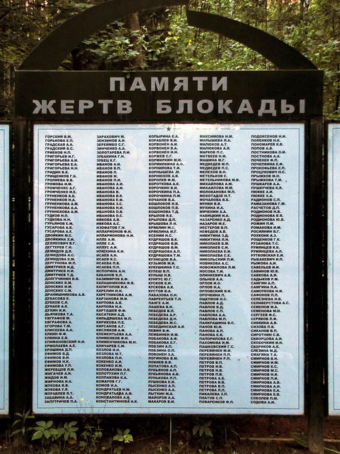 Братская могила жертв блокады