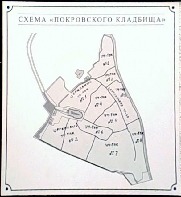 Схема Покровского кладбища