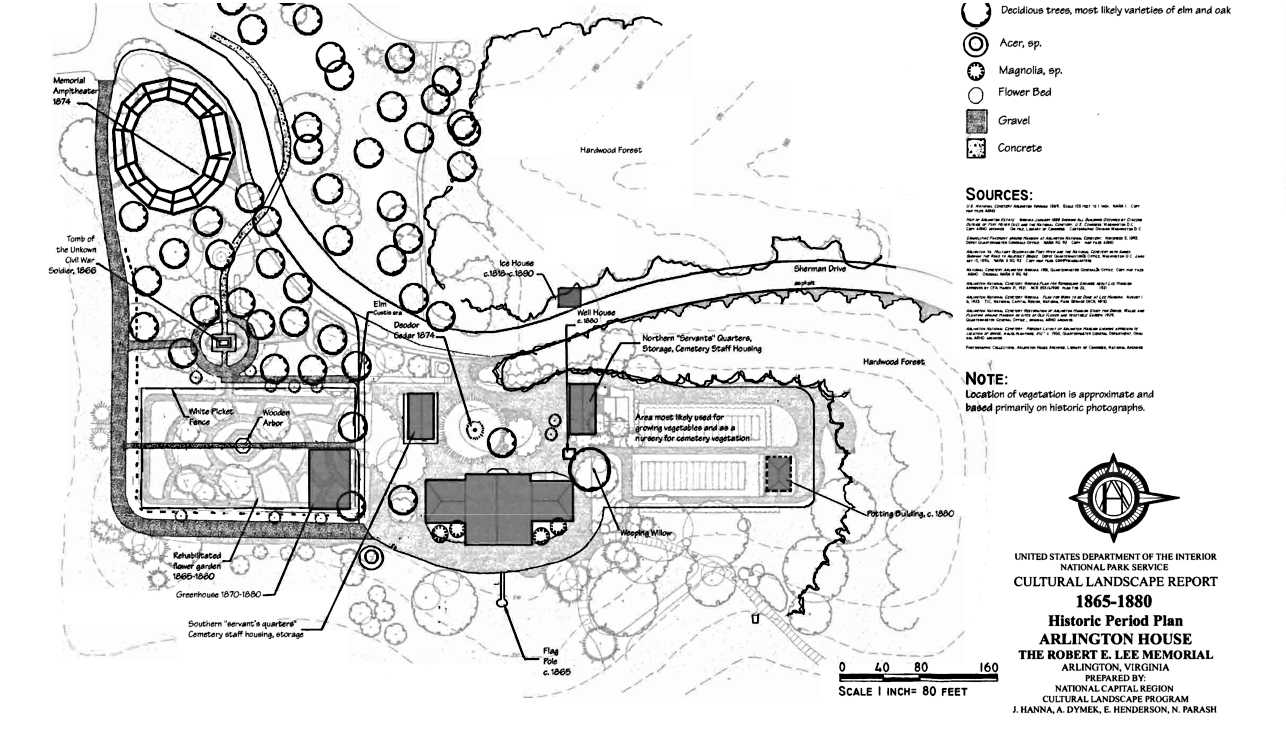 Схема национального кладбища Арлингтона