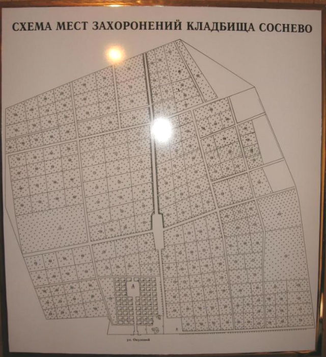 Схема Сосневского кладбища