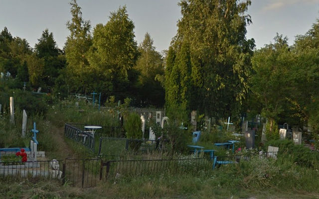 Вид на захоронения, кладбище в Татарке