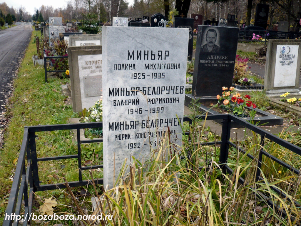 Памятник Рюрику Миньяр-Белоручеву