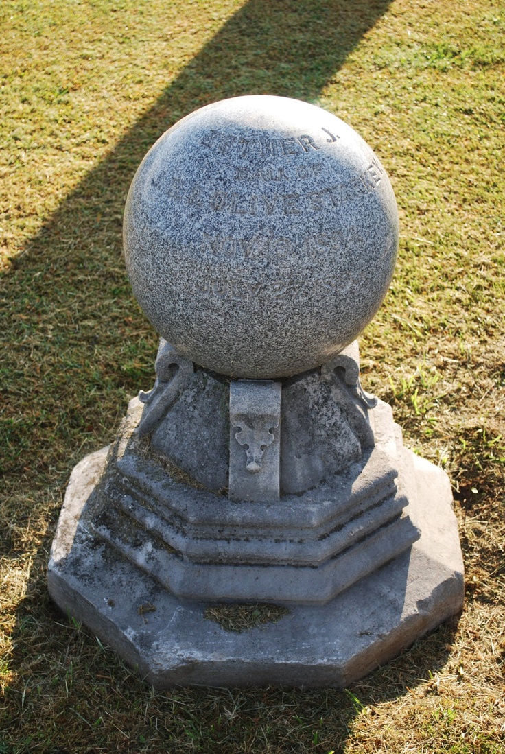 Гранитный шар на надгробии