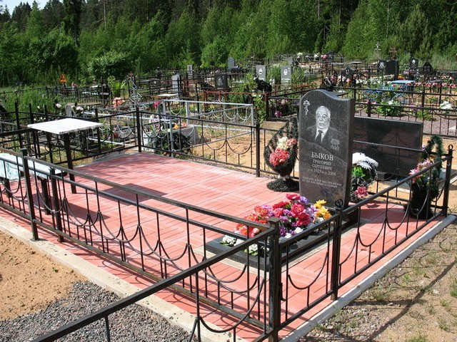 Могила полного кавалера ордена Славы Г. С. Быкова