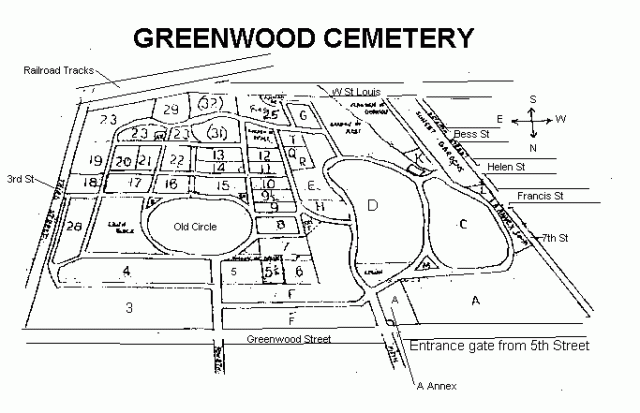 План-схема кладбища Грин-Вуд