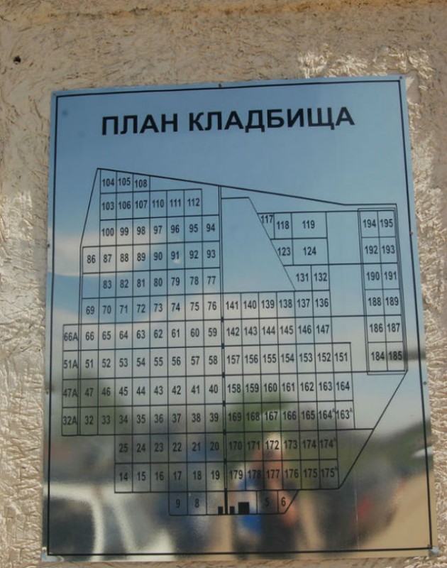 План-схема Городского кладбища Энгельса