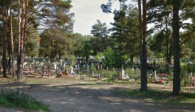 Вид на кладбище с автодороги