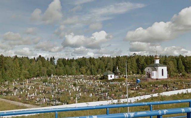 Вид на кладбище с ул. Объездная