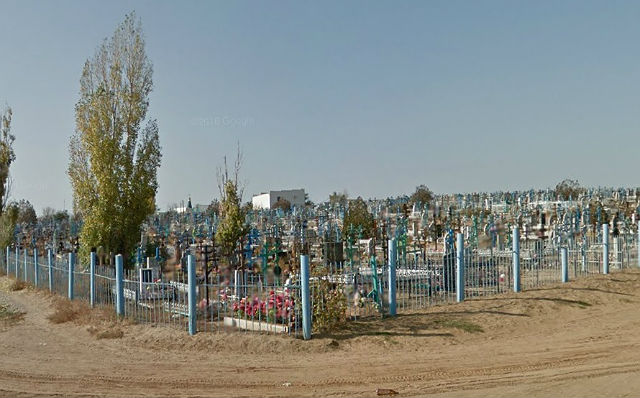 Вид на захоронения кладбище