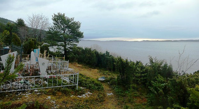 Вид на захоронения Поморского кладбища, Кандалакша