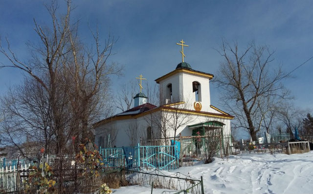 Церковь Георгия Победоносца на Православном кладбище Сретенска